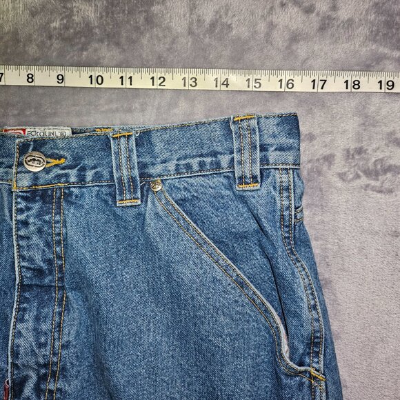 Vintage Ecko Unltd Collection18c Baggy Blue Jeans Men's 34 90ss Y2K Hip Hop Skat - Picture 9 of 16